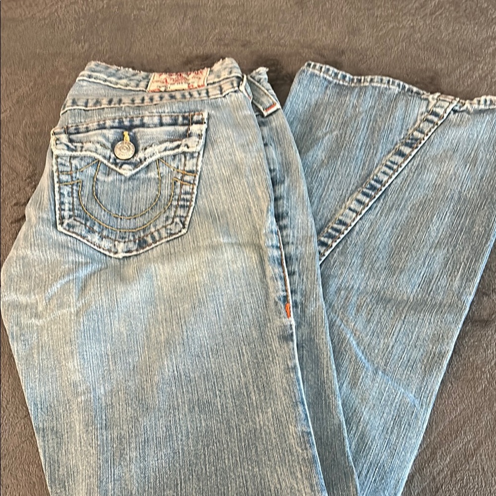 True Religion Light Blue Boot Cut Jeans